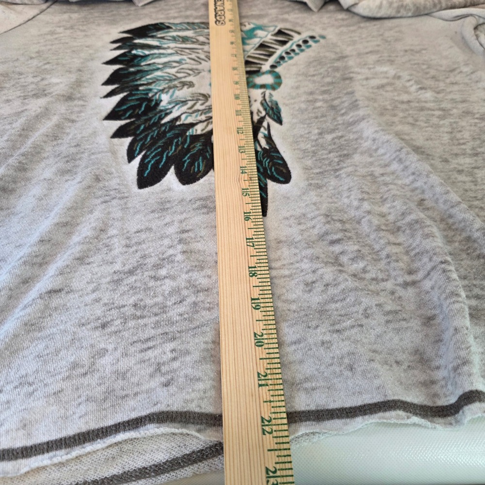 Ariat Women XL Native American Headdress Long Sleeve Top Rustic‎ Gray - Picture 8 of 8
